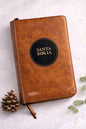 Biblia RVR1960 letra gigante tamaño manual, caoba/negro