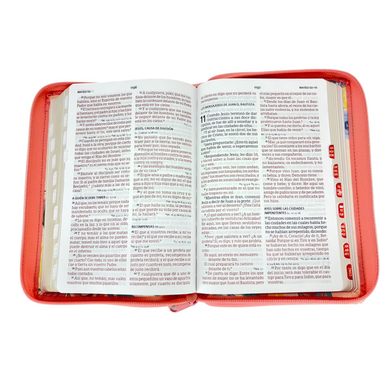 Biblia Manual L.G, Beige Flores, Cierre Indice, RVR60
