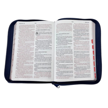 Biblia Letra Grande, Tamaño Manual, Azul Marino, RVR1960