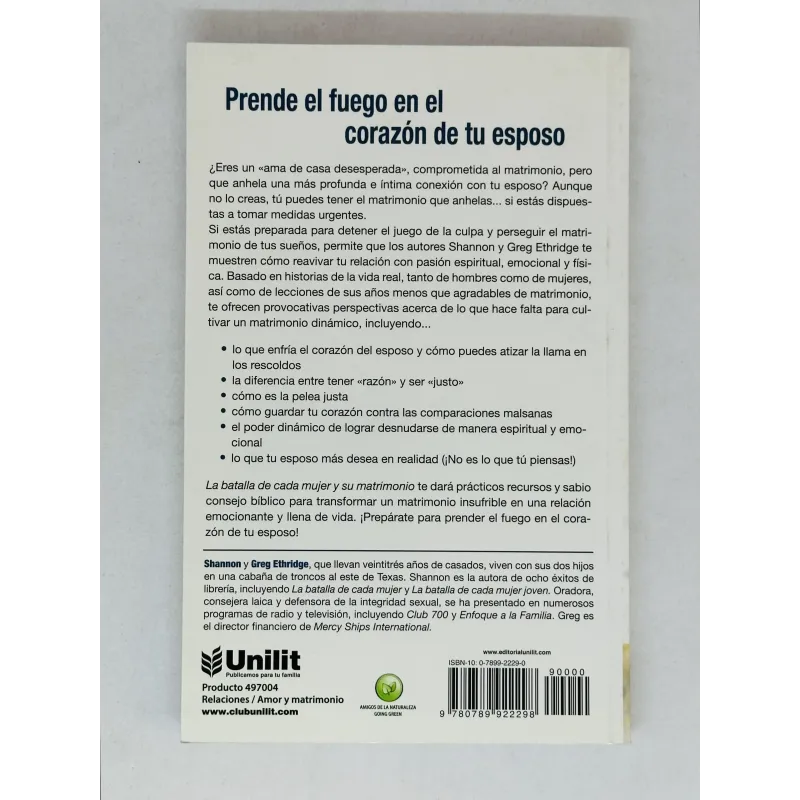 Libro La Batalla De Cada Mujer Y Su Matrimonio -  Shannon Ethridge