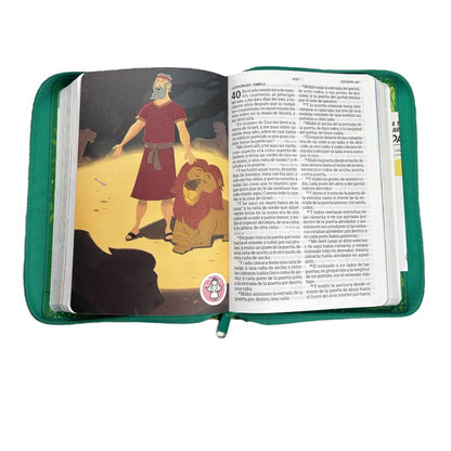 Biblia Interactiva Para Niños Letra Grande, Verde, RVR1960
