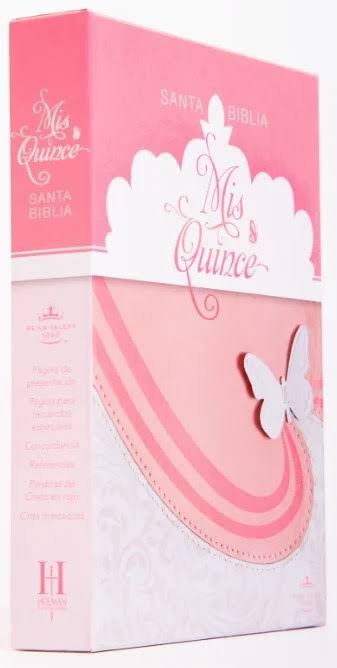 Biblia Mis Quince, Rosa Y Blanco, Símil Piel, Rvr 1960