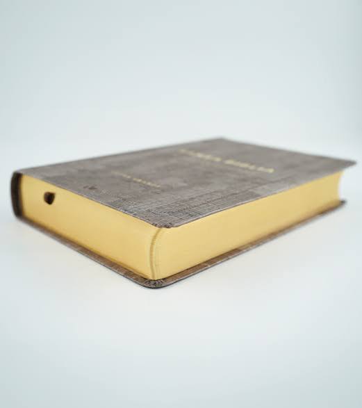 Biblia Letra Grande, Tamaño Manual, Cuero Ecológico De Madera - Nvi