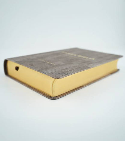Biblia Letra Grande, Tamaño Manual, Cuero Ecológico De Madera - Nvi