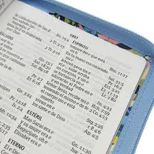 Biblia para Mujer Letra Gigante Manual 14 puntos, Imitacion piel celeste floral con indice, RVR1960