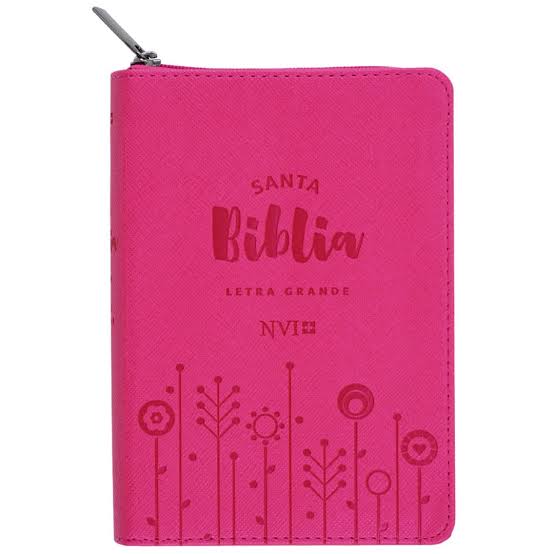 Biblia Letra Grande, Fucsia Con Cierre Tamaño Mediano - Nvi