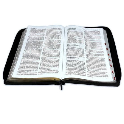 Biblia Letra Súper Gigante Con Cierre, Imitación Piel Negro Con Índice - RVR1960