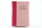 Biblia, Color Rosa, Canto Plateado, Sensipiel, Tapa Acolchada, Con Cierre, Letra Grande, Rv1960