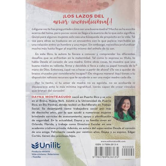 Libro Desde El Corazón De Una Madre - Dayna Monteagudo