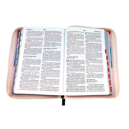 Biblia Manual L.Gigante, Rosa Multicolor, Cierre Indice, RVR1960