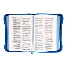 Biblia, Valientes con Jesus, Para Niños Color Azul, Compacta, Ilustrada, Con Cierre, Rvc