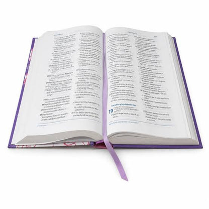 Biblia RVC - Lila Canto Blanco Valiosa