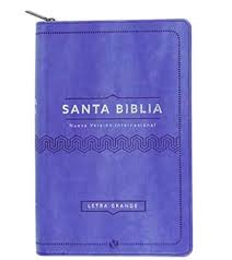 Santa Biblia Con Cierre, Letra Grande, Lila, Nvi