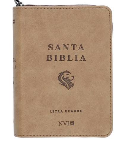 Biblia Marrón Claro Con Cierre Tamaño De Bolsillo - Nvi