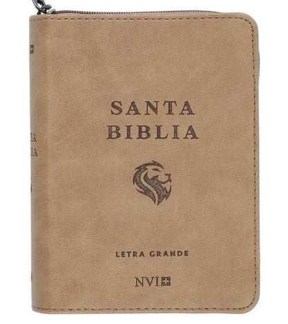 Biblia Marrón Claro Con Cierre Tamaño De Bolsillo - Nvi