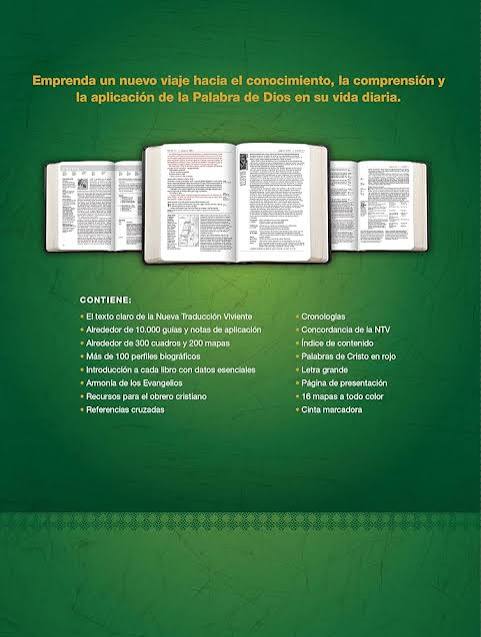 Biblia De Estudio Del Diario Vivir, Letra Grande Con Índice, Ntv