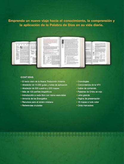 Biblia De Estudio Del Diario Vivir, Letra Grande Con Índice, Ntv