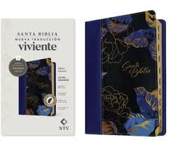 Biblia Manual Ntv, Letra Grande Con Filament, Color Azul Oscuro/ Hojas