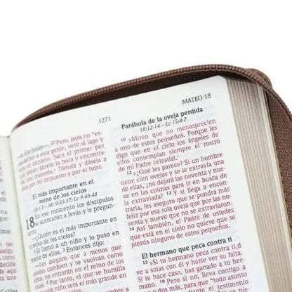 Biblia Marrón Claro Con Cierre Tamaño De Bolsillo - Nvi
