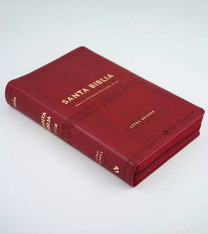 Santa Biblia Con Cierre, Letra Grande, Vino, Nvi