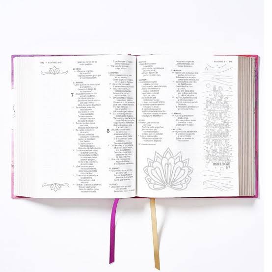 Biblia, Edición Artística Ilustrada, Tapa dura/tela, Rosado, Palabras de Jesús en Rojo, Comfort Print, NBLA