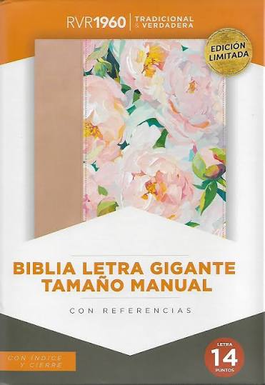 Biblia Letra Gigante Tamaño Manual, Rosa Cuarzo, RVR1960