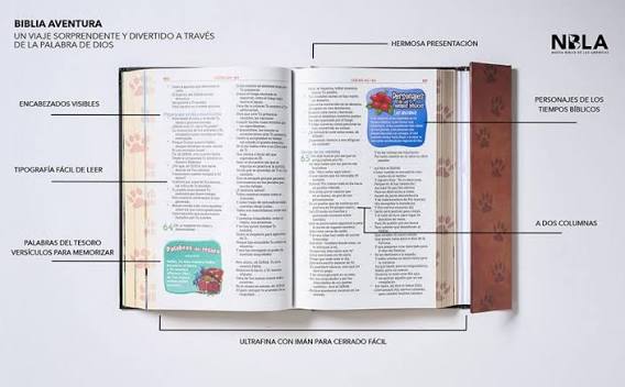 Biblia, Aventura para niños, León Tapa Dura, NBLA