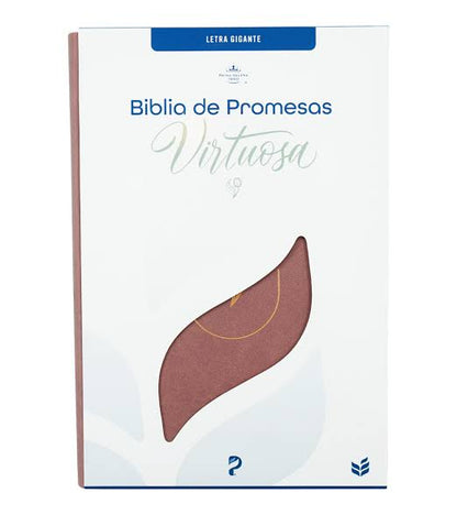Biblia, Promesa Virtuosa, Letra gigante, Piel especial Rosa, RV60