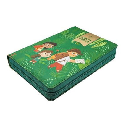 Biblia Interactiva Para Niños Letra Grande, Verde, RVR1960