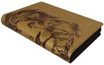 Biblia, Leon de Juda, Concordancia Amplia, Tapa Sensipiel, Letra Grande, Con Cierre, Con Indice, Rvr1960