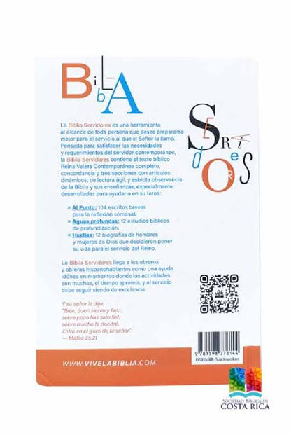 Biblia, Servidores, Biblia de Estudio, Tapa Dura, Tla