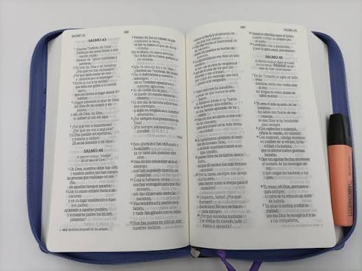 Santa Biblia Con Cierre, Letra Grande, Lila, Nvi
