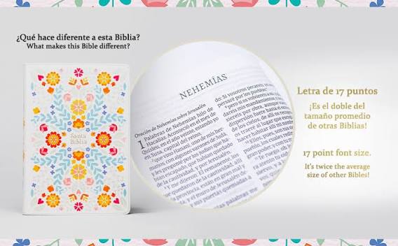 Biblia, Letra Supergigante Edición 2023, Floreada, Rvr 1960