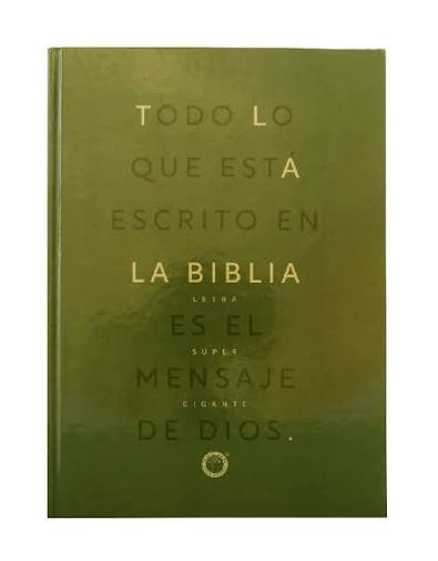 Biblia, En Español, Tapa Dura, Color Marron, Letra Super Gigante, Tla