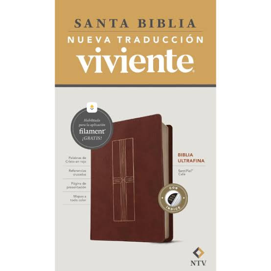 Biblia Ultrafina Ntv Con Filament Sentipiel, Café Con Índice