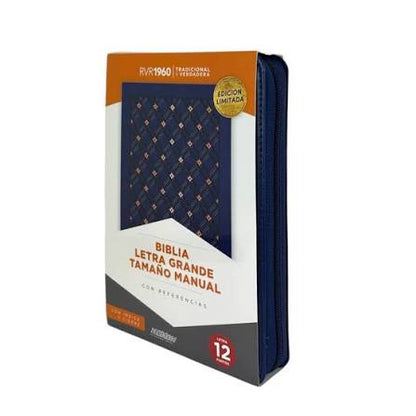 Biblia Letra Grande, Tamaño Manual, Azul Marino, RVR1960