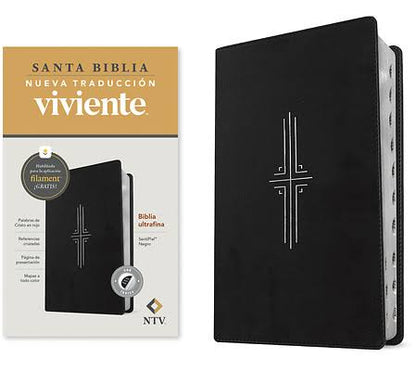 Biblia Ultrafina Ntv, Con Filament Sentipiel Negro Con Índice