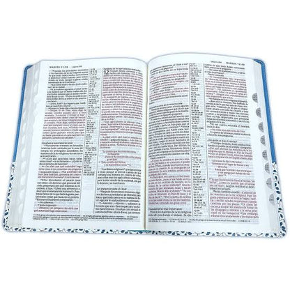 Biblia Edición Ultrafina, Letra Grande Azul Claro - NTV