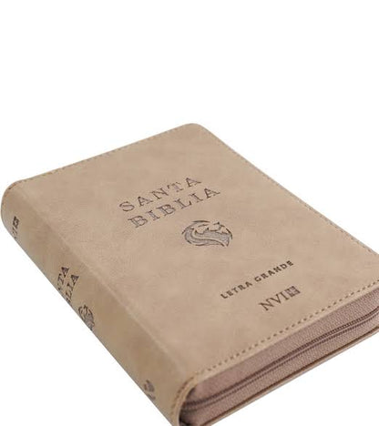 Biblia Marrón Claro Con Cierre Tamaño De Bolsillo - Nvi