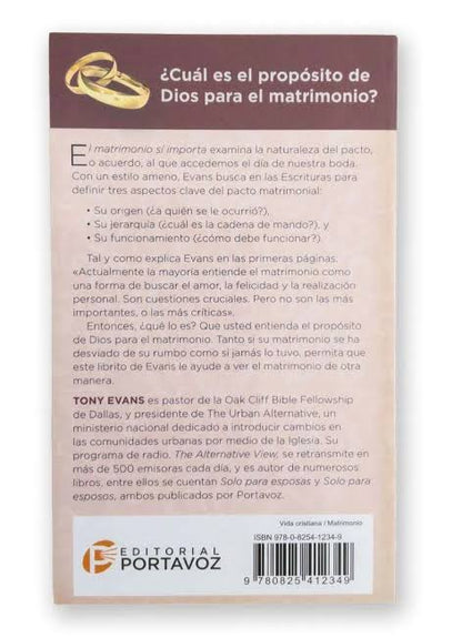 Libro El Matrimonio Sí Importa: Tres Aspectos Claves Del Pacto Matrimonia - Tony Evans