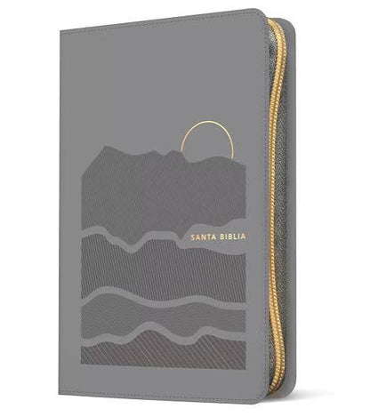 Biblia Ultrafina Ntv Letra Grande De Zíper Con Filament Sentipiel Gris