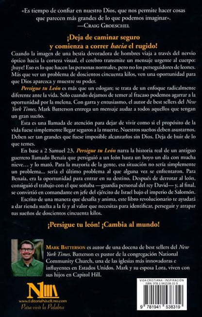 Libro Persigue Tu León, Mark Batterson
