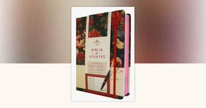 Biblia, Biblia De Apuntes, Tapa Dura, Azul Oscuro Con Flores, RVR1960