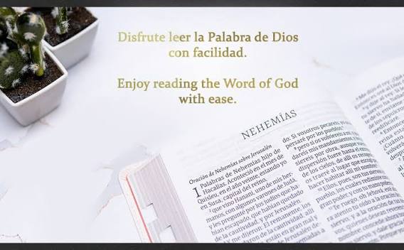 Biblia Letra Grande con índice, Tamaño Manual, Floreada, Símil Piel, RVR1960