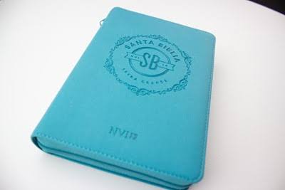 Biblia Compacta Letra Grande Con Cierre, Nvi- Turquesa