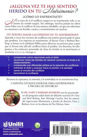 Libro Sana Las Heridas En Tu Matrimonio -  Gary Rosberg & Barbara Rosberg