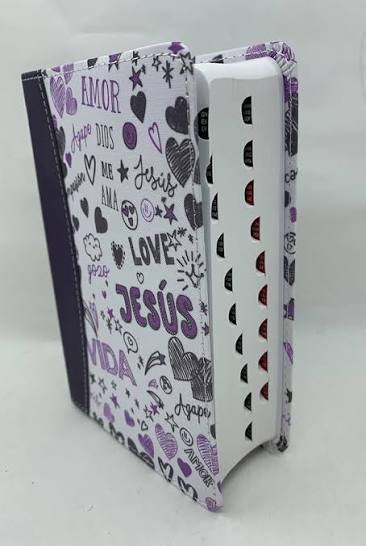 Biblia Para Jovenes Tamaño Bolsillo Rv1960 Piel Lila