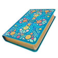 Biblia Letra Grande, Tamaño Manual, Floreada, Símil Piel, RVR1960