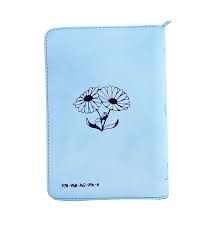 Biblia, Mujer Ejemplar, Color Azul, Letra Grande, Canto Plateado, Con Cierre, Tla