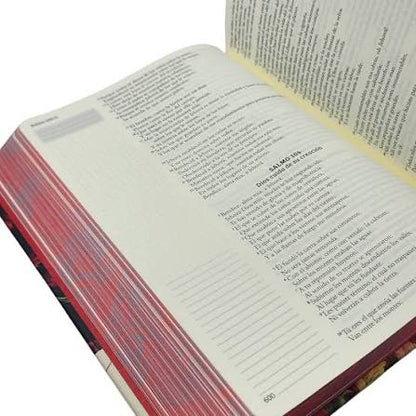 Biblia, Biblia De Apuntes, Tapa Dura, Azul Oscuro Con Flores, RVR1960